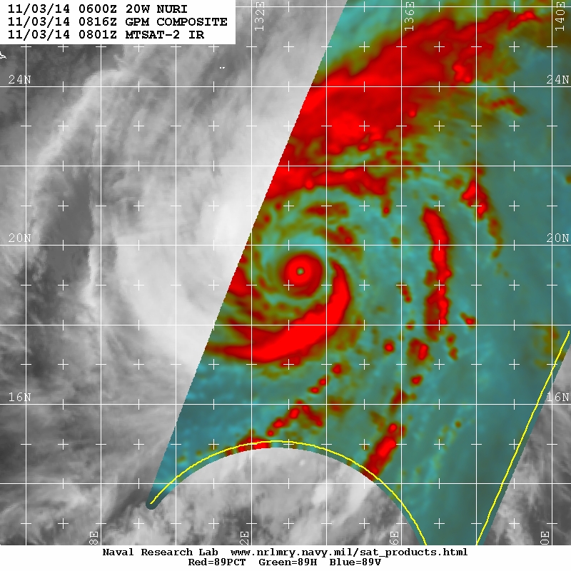 20141103.0816.gpm.x.colorpct_89h_89v_1deg.20WNURI.155kts-907mb-190N-1329E.47pc.jpg